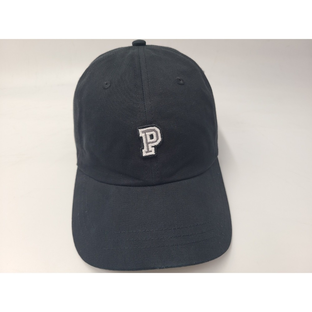 Women Victorias Secret Pink P Logo Strapback Adjustable Hat Cap Cotton Dad Black